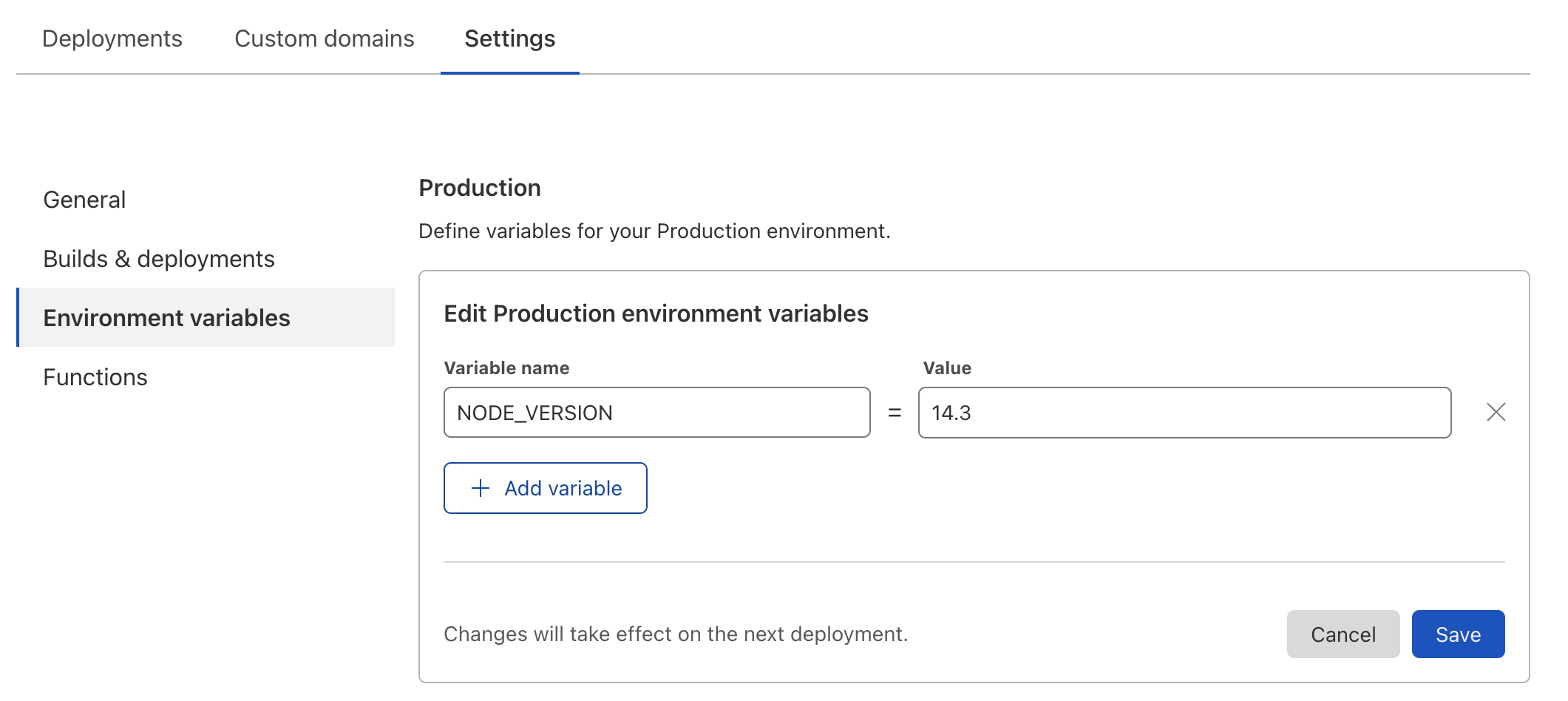 Follow the instructions above to set up an environment variable in the Pages dashboard